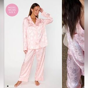Show Me Your Mumu Pink Floral Satin Pajama Set